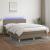 Pat cu arcuri, saltea și LED, gri taupe, 140x190 cm, textil GartenMobel Dekor