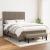 Pat box spring cu saltea, gri taupe, 140x200 cm, textil GartenMobel Dekor