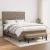 Pat box spring cu saltea, gri taupe, 140x200 cm, textil GartenMobel Dekor