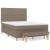 Pat box spring cu saltea, gri taupe, 140x200 cm, textil GartenMobel Dekor