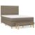 Pat box spring cu saltea, gri taupe, 140x200 cm, textil GartenMobel Dekor