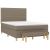 Pat box spring cu saltea, gri taupe, 140x200 cm, textil GartenMobel Dekor