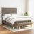 Pat box spring cu saltea, gri taupe, 140x200 cm, textil GartenMobel Dekor
