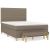 Pat box spring cu saltea, gri taupe, 140x200 cm, textil GartenMobel Dekor