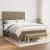 Pat box spring cu saltea, gri taupe, 140x200 cm, textil GartenMobel Dekor