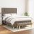 Pat box spring cu saltea, gri taupe, 140x200 cm, textil GartenMobel Dekor