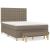 Pat box spring cu saltea, gri taupe, 140x200 cm, textil GartenMobel Dekor
