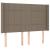 Pat cu arcuri, saltea și LED, gri taupe, 140x190 cm, textil GartenMobel Dekor