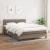 Pat box spring cu saltea, gri taupe, 140x200 cm, textil GartenMobel Dekor