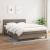 Pat box spring cu saltea, gri taupe, 140x200 cm, textil GartenMobel Dekor