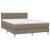 Pat box spring cu saltea, gri taupe, 140x200 cm, textil GartenMobel Dekor
