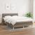 Pat box spring cu saltea, gri taupe, 140x200 cm, textil GartenMobel Dekor