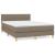 Pat box spring cu saltea, gri taupe, 140x200 cm, textil GartenMobel Dekor