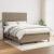 Pat box spring cu saltea, gri taupe, 140x200 cm, textil GartenMobel Dekor