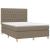 Pat box spring cu saltea, gri taupe, 140x200 cm, textil GartenMobel Dekor