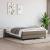 Pat box spring cu saltea, gri taupe, 140x200 cm, textil GartenMobel Dekor