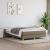 Pat box spring cu saltea, gri taupe, 140x200 cm, textil GartenMobel Dekor