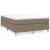 Pat box spring cu saltea, gri taupe, 140x200 cm, textil GartenMobel Dekor