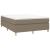 Pat box spring cu saltea, gri taupe, 140x200 cm, textil GartenMobel Dekor