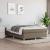 Pat box spring cu saltea, gri taupe, 140x200 cm, textil GartenMobel Dekor