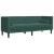 Set canapele Chesterfield cu perne rulou 3 piese verde catifea GartenMobel Dekor