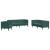 Set canapele Chesterfield cu perne rulou 3 piese verde catifea GartenMobel Dekor