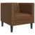 Set canapele Chesterfield perne 3 piese maro piele întoarsă eco GartenMobel Dekor