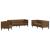 Set canapele Chesterfield perne 3 piese maro piele întoarsă eco GartenMobel Dekor