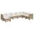 Set canapele de grădină, 8 piese, cu perne, bej, poliratan GartenMobel Dekor