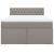 Pat box spring cu saltea, gri taupe, 140x200 cm, textil GartenMobel Dekor