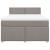 Pat box spring cu saltea, gri taupe, 140x200 cm, textil GartenMobel Dekor