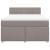 Pat box spring cu saltea, gri taupe, 140x200 cm, textil GartenMobel Dekor
