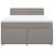 Pat box spring cu saltea, gri taupe, 140x200 cm, textil GartenMobel Dekor