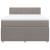 Pat box spring cu saltea, gri taupe, 140x200 cm, textil GartenMobel Dekor