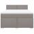 Pat box spring cu saltea, gri taupe, 140x200 cm, textil GartenMobel Dekor