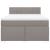 Pat box spring cu saltea, gri taupe, 140x200 cm, textil GartenMobel Dekor