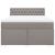 Pat box spring cu saltea, gri taupe, 140x200 cm, textil GartenMobel Dekor