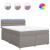 Pat box spring cu saltea, gri taupe, 140x200 cm, textil GartenMobel Dekor