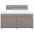 Pat box spring cu saltea, gri taupe, 140x200 cm, textil GartenMobel Dekor