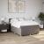 Pat box spring cu saltea, gri taupe, 140x200 cm, textil GartenMobel Dekor