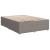 Pat box spring cu saltea, gri taupe, 140x200 cm, textil GartenMobel Dekor