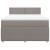 Pat box spring cu saltea, gri taupe, 140x200 cm, textil GartenMobel Dekor