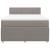 Pat box spring cu saltea, gri taupe, 140x200 cm, textil GartenMobel Dekor