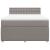 Pat box spring cu saltea, gri taupe, 140x200 cm, textil GartenMobel Dekor