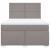 Pat box spring cu saltea, gri taupe, 140x200 cm, textil GartenMobel Dekor