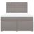 Pat box spring cu saltea, gri taupe, 140x200 cm, textil GartenMobel Dekor