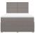Pat box spring cu saltea, gri taupe, 140x200 cm, textil GartenMobel Dekor