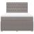 Pat box spring cu saltea, gri taupe, 140x200 cm, textil GartenMobel Dekor