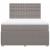 Pat box spring cu saltea, gri taupe, 140x200 cm, textil GartenMobel Dekor