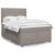 Pat box spring cu saltea, gri taupe, 140x200 cm, textil GartenMobel Dekor